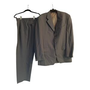 GUC Ralph Lauren Men's 2 Piece Gray Wool Suit Jacket Pants Size 42  32x31